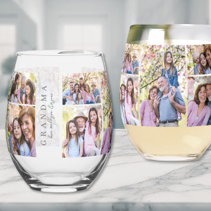 Verre À Vin Sans Pied Grand-mère Meilleure grand-mère Photo