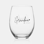 Verre À Vin Sans Pied Grand-mère minimaliste EST | Nouveau cadeau de gra (Recto)