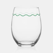 Verre À Vin Sans Pied Green Wavy Retro (Gauche)