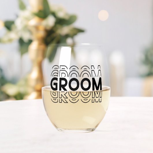 Verre À Vin Sans Pied Groom  (Insitu (Mariage))
