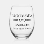 Verre À Vin Sans Pied Groomsman (Recto)