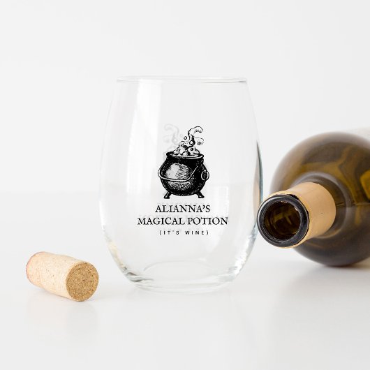 Verre À Vin Sans Pied Halloween cauldron drôle potion magique