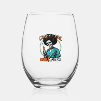 Verre À Vin Sans Pied Halloween Crépin Ça Réel! Édition Infirmière T Cla