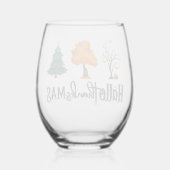 Verre À Vin Sans Pied Happy HalloThanksMas Vin Verre (Verso)