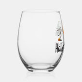 Verre À Vin Sans Pied Happy HalloThanksMas Vin Verre (Droite)