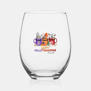 Verre À Vin Sans Pied happy halloween thanksgiving noël drôle infirmière