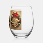Verre À Vin Sans Pied happy new year 2026 festive wreath (Gauche)