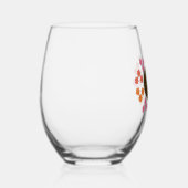 Verre À Vin Sans Pied Hérisson dormant et fleurs (Droite)