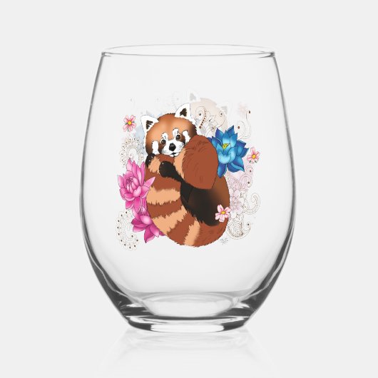 Verre À Vin Sans Pied Hernna Panda Lotus (Verso)