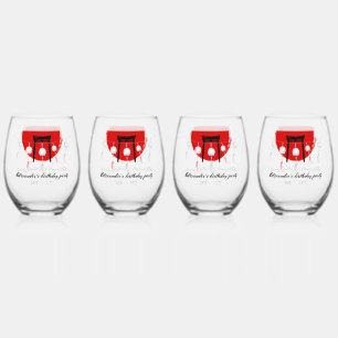 Verre À Vin Sans Pied Hibachi fête d'anniversaire Vent Chimes Furin Japo