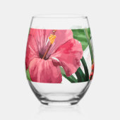 Verre À Vin Sans Pied Hibiscus tropical (Gauche)