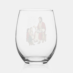 Verre À Vin Sans Pied Histoire drôle de la Bible Vintage Professeur reli