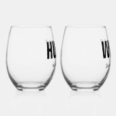 Verre À Vin Sans Pied Hubby et nom Wifey personnalisés (Droite)