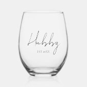 Verre À Vin Sans Pied Hubby personnalisé moderne (Recto)