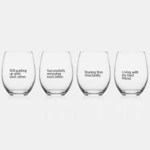 Verre À Vin Sans Pied Humour de relation amusant Anniversaire Cadeau de