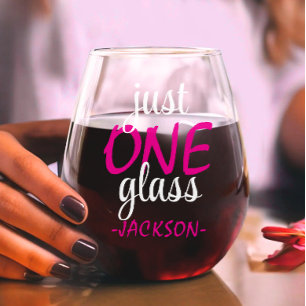 Verre À Vin Sans Pied Humour Moderne Citation De Mères Jour Rose Couleur