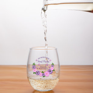 Verre À Vin Sans Pied Il Fait Sa Fête des mariées De Papillon Feffervesc