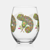 Verre À Vin Sans Pied Imaginaire psychédélique de Chameleon (Gauche)