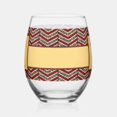 Verre À Vin Sans Pied Impression chevron léopard (Gauche)