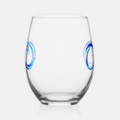 Verre À Vin Sans Pied Infini lumineux avec rose bleue (Droite)