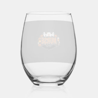 Verre À Vin Sans Pied Infirmière d'Halloween dégoulinante de citrouille