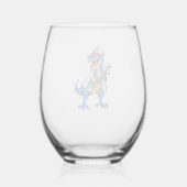 Verre À Vin Sans Pied Infirmière Dinosaur Infirmière (Verso)