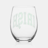 Verre À Vin Sans Pied Irish Pride Retro St Patrick's Day (Verso)