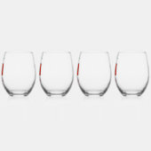 Verre À Vin Sans Pied Italia e Bandiera Italiana Personnalisation verte (Gauche)