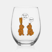 Verre À Vin Sans Pied J'Ai Blessé Le Mur ! - Quoi ? (Recto)