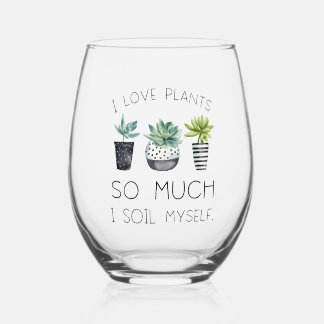 Verre À Vin Sans Pied J'aime tellement les plantes