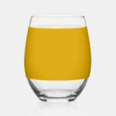 Verre À Vin Sans Pied Jaune Moutarde (Recto)