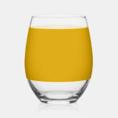 Verre À Vin Sans Pied Jaune Moutarde (Verso)
