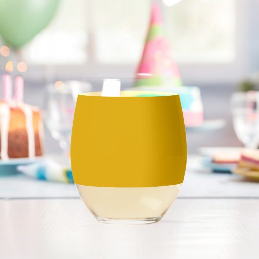 Verre À Vin Sans Pied Jaune Moutarde (Insitu (Anniversaire))