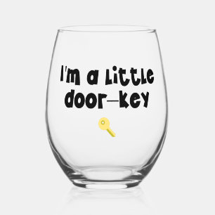 Verre à vin sans pied Je suis une petite clé de po