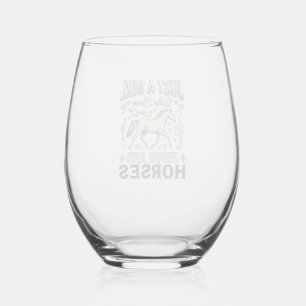 Verre À Vin Sans Pied Jesus Et Fille De Chevaux Chemise De Foi De Cheval