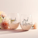 Verre À Vin Sans Pied Jeu de Vins de fête nuptiale personnalisé<br><div class="desc">Qu'il s'agisse d'une soirée bachelorette,  d'une douche nuptiale ou d'un toast de mariage,  ces lunettes apportent une touche d'élégance à chaque événement. La personnalisation unique en fait un grand cadeau de remerciement,  symbolisant votre appréciation d'une manière à la fois réfléchie et pratique.</div>