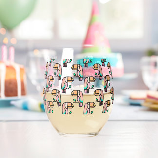 Verre À Vin Sans Pied joli cadeau d'animal de toucan tropical mignon pou