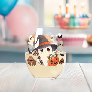 Verre À Vin Sans Pied Joli fantôme de Halloween de style Kawaii