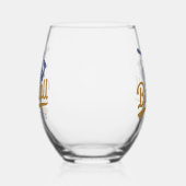 Verre À Vin Sans Pied Joueur de baseball de nom personnalisé (Droite)