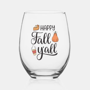 Verre À Vin Sans Pied Joyeux automne Y'all