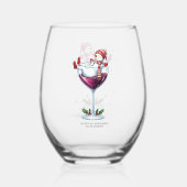 Verre À Vin Sans Pied Joyeux Noël sans tache (Verso)