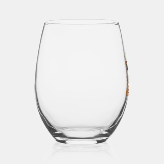 Verre À Vin Sans Pied Joyeux Pugsgiving mignon Thanksgiving Carlin Chien (Droite)