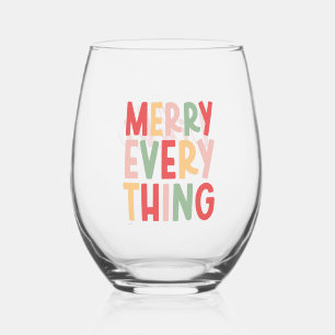 Verre À Vin Sans Pied Joyeux Tout Coloré Noël