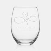 Verre À Vin Sans Pied Jusqu'à la mort faisons-nous partie Infinity Symbo (Verso)