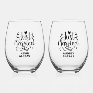 Verre À Vin Sans Pied Juste Marié Keepsaké