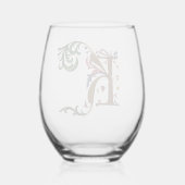 Verre À Vin Sans Pied K initial éclairé (Verso)