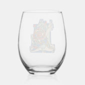 Verre À Vin Sans Pied L initial éclairé (Verso)