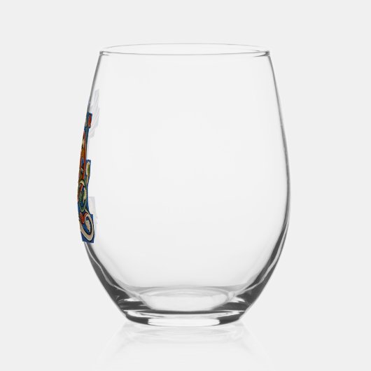 Verre À Vin Sans Pied L initial éclairé (Gauche)