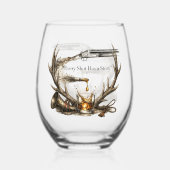 Verre À Vin Sans Pied La chasse (Verso)