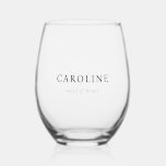 Verre À Vin Sans Pied La servante d'honneur classique moderne<br><div class="desc">Un verre de vin sans tige moderne et classique est minimaliste. Parfait pour les cadeaux de bachelorette et de fête de mariée.</div>